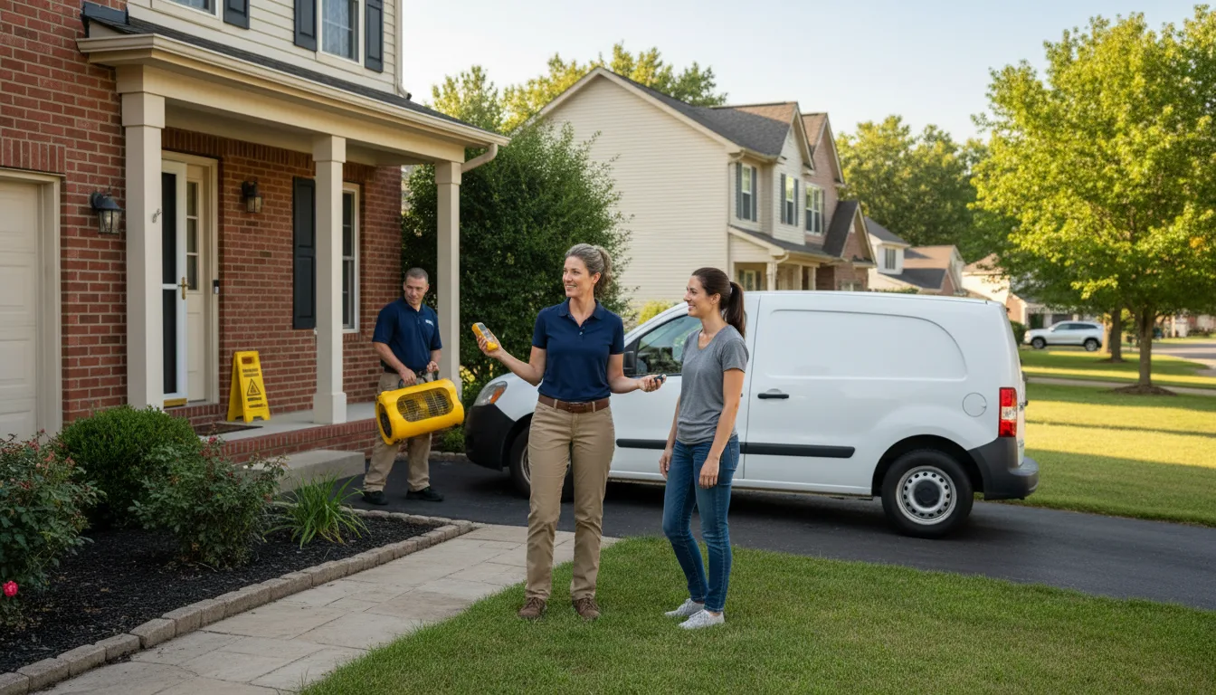 Residential water damage restoration in Rydal, GA